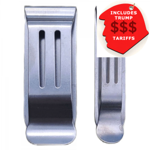 Stainless steel belt clip, TWO WIDTHS - 2-PACK